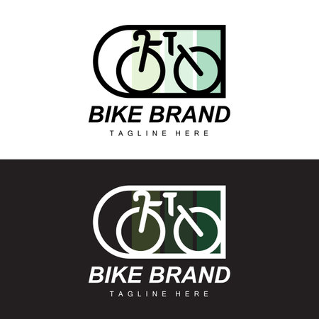 Bicycle Logo, Vehicle Vector, Bicycle Silhouette Icon, Simple Design Inspirationのイラスト素材