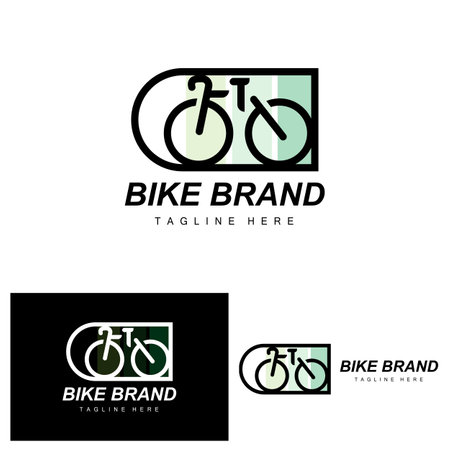 Bicycle Logo, Vehicle Vector, Bicycle Silhouette Icon, Simple Design Inspirationのイラスト素材