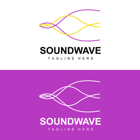 Sound Wave Logo, And Sound Tone Vector Icon Template Music Brand Productのイラスト素材