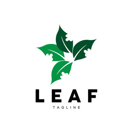 Green Leaf Logo, Ecology Natural Plant Vector, Nature Design, Illustration Template Iconのイラスト素材