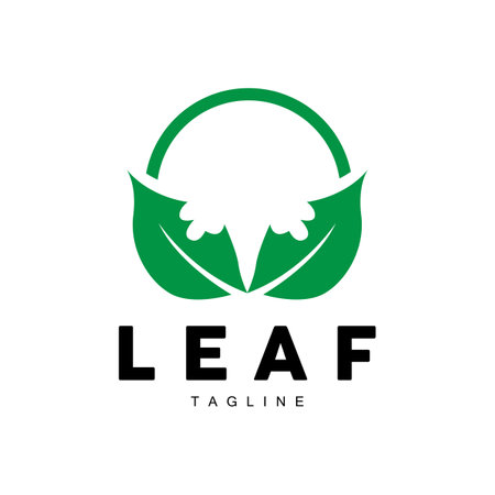 Green Leaf Logo, Ecology Natural Plant Vector, Nature Design, Illustration Template Iconのイラスト素材