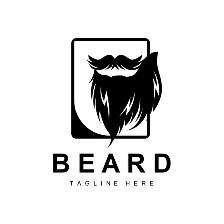 Beard Logo, Vector Barbershop, Design For Male Appearance, Barber, Hair, Fashionのイラスト素材
