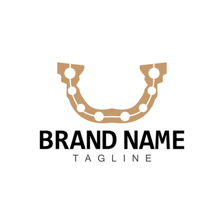 Horseshoe Logo, Cowboy Horse Vector, Icon Design Symbol Templateのイラスト素材