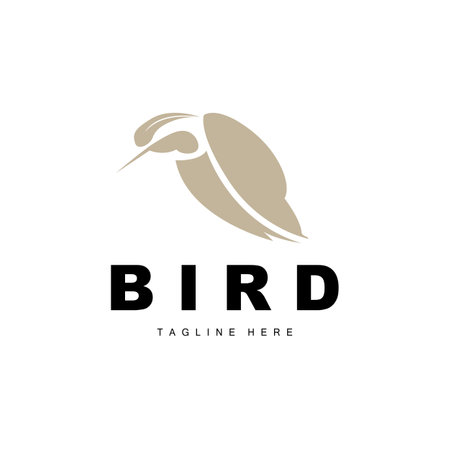 Bird Logo, Bird Wings Vector, Minimalist Design, For Product Branding, Template Icon Illustrationのイラスト素材
