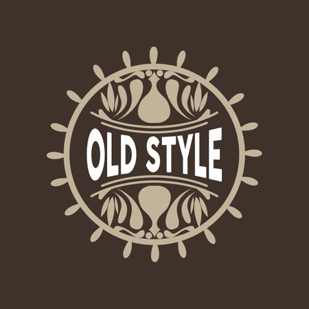 Decorative Typography Vintage Line Design, Vector Illustration, Luxury Label And Badge Ornament, Elegant Retro Style Ribbonのイラスト素材