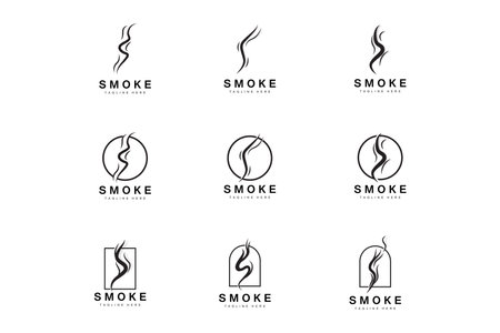 Steam Steam Logo Vector Hot Evaporating Aroma. Smell Line Illustration, Cooking Steam Icon, Steam Train, Baking, Smokingのイラスト素材