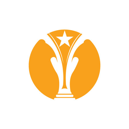 Trophy Logo, Winning Vector For Sports Tournament, Creative And Unique Illustrationのイラスト素材