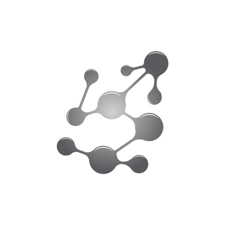 Neuron Logo, Cel Dna Network Vector, And Particle Technology, Simple Illustration Template Designのイラスト素材