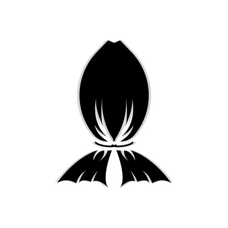 Home And Exhibition Curtain Logo Design, Building Decoration Vector Illustrationのイラスト素材