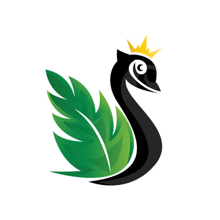 Logo Swan Vector Desain Template illustrationのイラスト素材