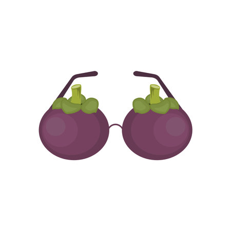 Mangosteen Logo, Health Fruit Design, Garden Farmer Vector, Symbol Element Templateのイラスト素材
