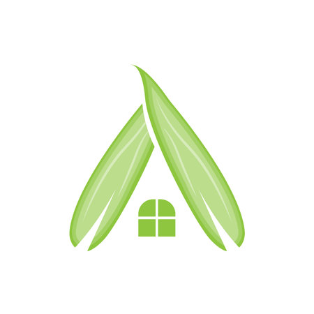 Bamboo Logo, Panda Food Green Plant Vector, Simple Minimalist Design, Illustration Element Templateのイラスト素材