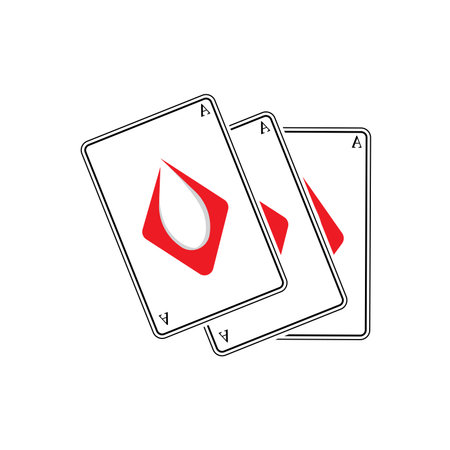 Casino Poker Vintage Logo, Vector Diamonds, Ace, Hearts And Spades, Poker Club Gambling Game Designのイラスト素材