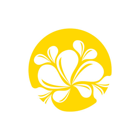 Sunflower Logo, Flower Garden Simple Design, Vector Illustration templateのイラスト素材