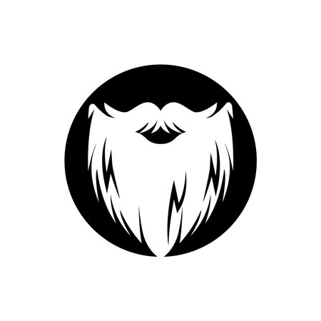 Beard Logo Design, Male Face Appearance Vector, For Babershop, Hair, Appearance, Brand Labelのイラスト素材
