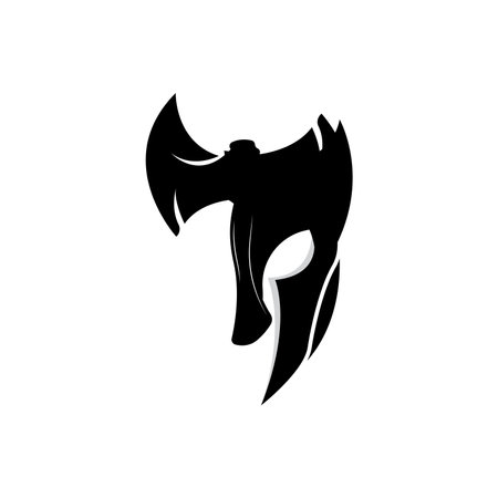 Spartan Logo Design, Vector VIking Guardian Fighter, Simple Greek Warrior Helmetのイラスト素材