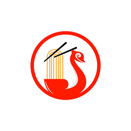 Logo Swan Vector Desain Template illustrationのイラスト素材