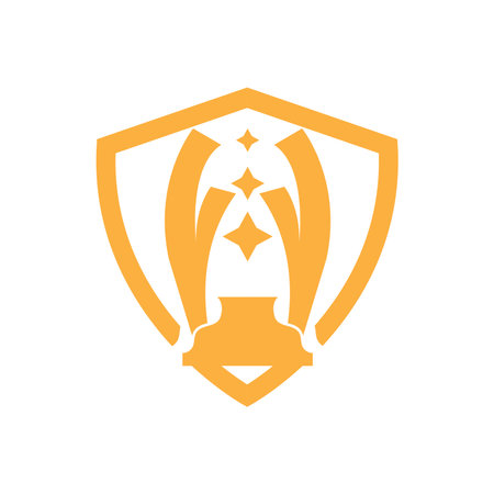 Trophy Logo, Winning Vector For Sports Tournament, Creative And Unique Illustrationのイラスト素材