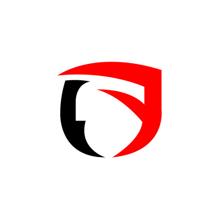 Shield Logo, Antivirus Protection Security Vector, Simple Gaming Logo Shield Designのイラスト素材