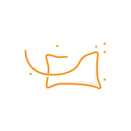 Pillow Logo, Bed and Sleep Design, Vector Illustration of Dream Iconのイラスト素材