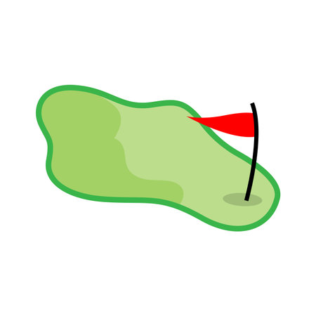 Golf Logo, Vector Golf Stick Ball And Golf Club, Outdoor Sports Game, Discipline Design, Icon Templateのイラスト素材