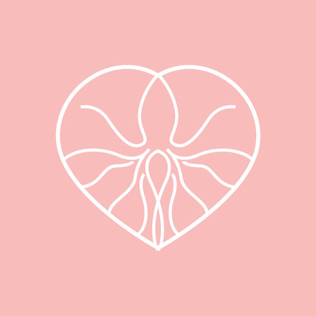 Octopus Logo, Simple Line Design, Sea Animal Vector Japanese Seafood Ingredient, Icon Symbol Illustrationのイラスト素材