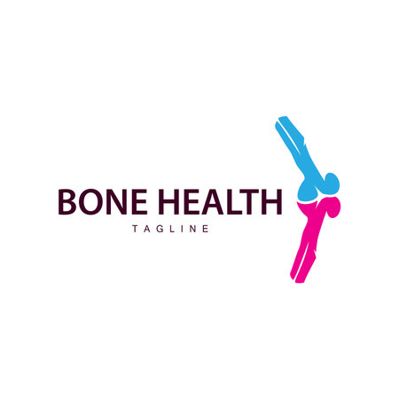 Bone Logo, Bone Care Health Design, Simple Symbol Template Illustrationのイラスト素材