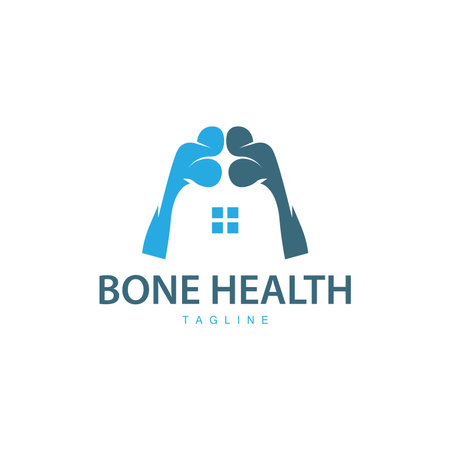 Bone Logo, Bone Care Health Design, Simple Symbol Template Illustrationのイラスト素材