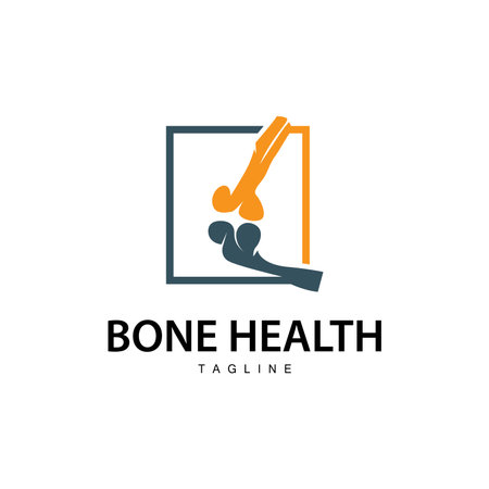 Bone Logo, Bone Care Health Design, Simple Symbol Template Illustrationのイラスト素材