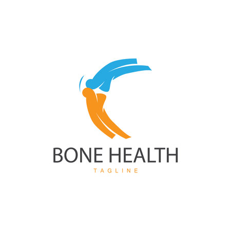 Bone Logo, Bone Care Health Design, Simple Symbol Template Illustrationのイラスト素材