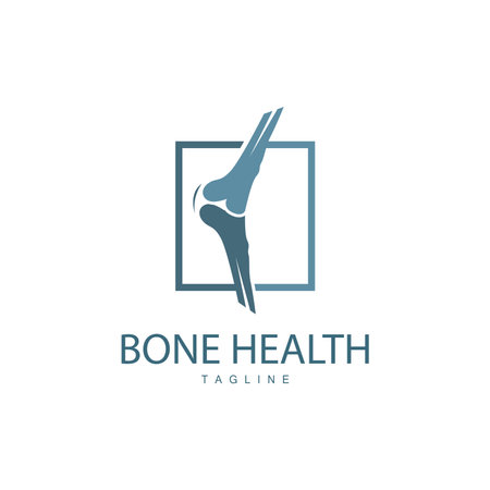 Bone Logo, Bone Care Health Design, Simple Symbol Template Illustrationのイラスト素材