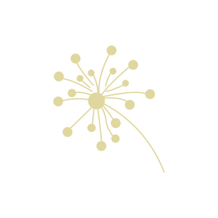 Dandelion Logo, Vector Plant Dandelion flower, Design Icon Templateのイラスト素材