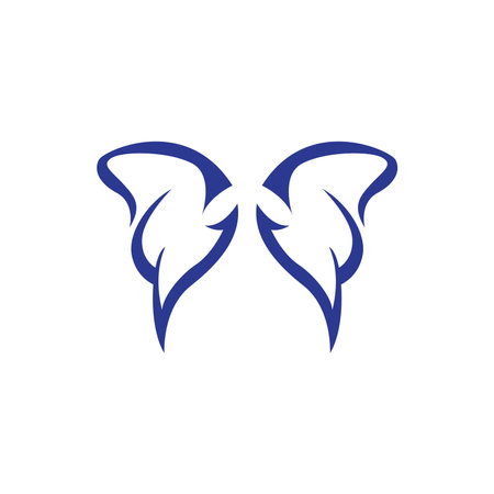 Butterfly Logo, Animal Design With Beautiful Wings, Decorative Animals, Product Brandsのイラスト素材