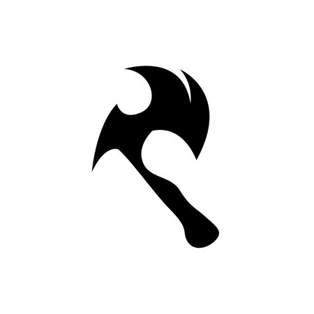 Axe Logo, Wood Cutting Tool, Lumberjack Vector, Simple Minimalist Design, Symbol Templateのイラスト素材
