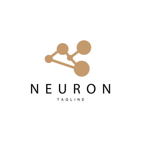 Neuron Logo, Cel Dna Network Vector, And Particle Technology, Simple Illustration Template Designのイラスト素材