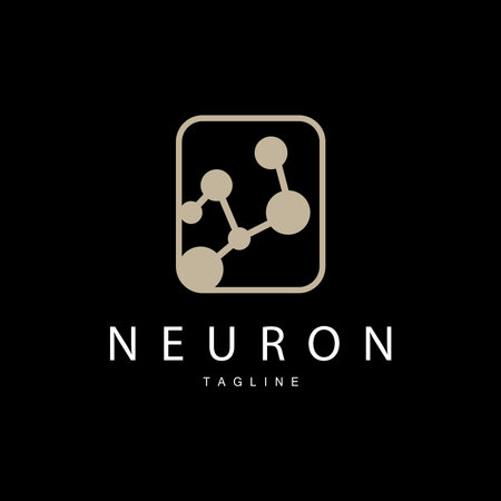 Neuron Logo, Cel Dna Network Vector, And Particle Technology, Simple Illustration Template Designのイラスト素材
