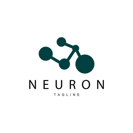 Neuron Logo, Cel Dna Network Vector, And Particle Technology, Simple Illustration Template Designのイラスト素材