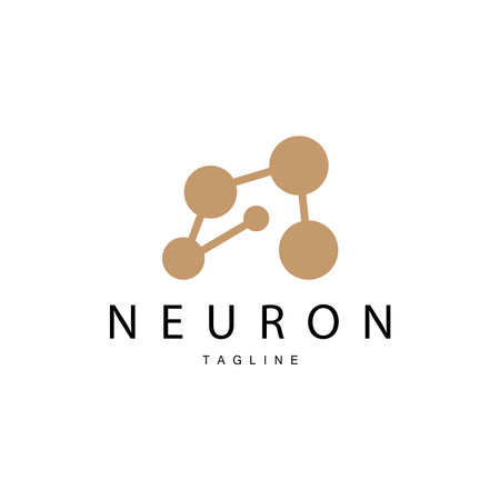 Neuron Logo, Cel Dna Network Vector, And Particle Technology, Simple Illustration Template Designのイラスト素材