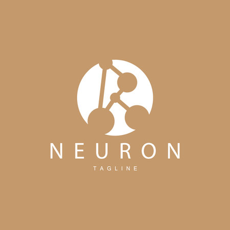 Neuron Logo, Cel Dna Network Vector, And Particle Technology, Simple Illustration Template Designのイラスト素材
