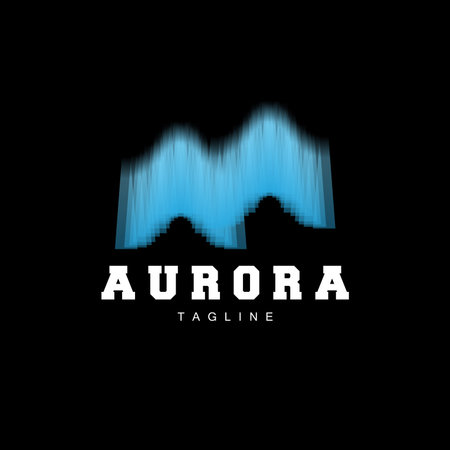 Aurora Logo, Sky Nature Landscape Design, Symbol Vector Illustration Templateのイラスト素材