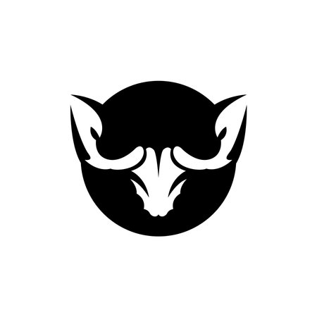 Longhorn Logo, Texas Bull West Country Old Vintage Design Illustrationのイラスト素材