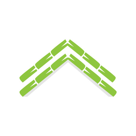 Tropical Bamboo Forest Logo, Tree Trunk and Leaf Design, Vector Illustration Symbolのイラスト素材