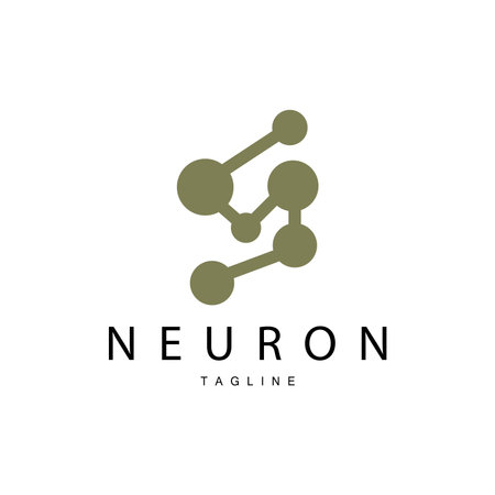 Neuron Logo, Cel Dna Network Vector, And Particle Technology, Simple Illustration Template Designのイラスト素材
