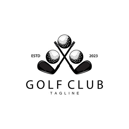 Golf Team Sport Logo Design Tournament Illustration Symbol Templateのイラスト素材