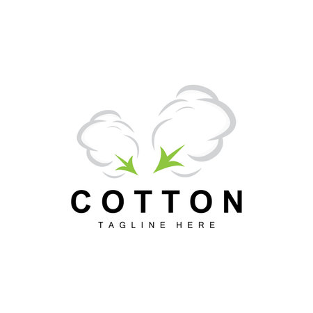 Cotton Logo Plant Design Vector Templet Symbolのイラスト素材