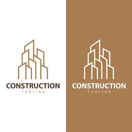 Modern City Building Logo Design, Luxurious and Simple Urban Architectureのイラスト素材