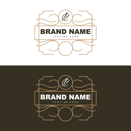 Decorative Typography Vintage Line Design, Vector Illustration Old Luxury Elegant Retro Style Ribbon Ornamentのイラスト素材