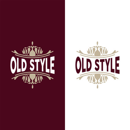 Decorative Typography Vintage Line Design, Vector Illustration Old Luxury Elegant Retro Style Ribbon Ornamentのイラスト素材