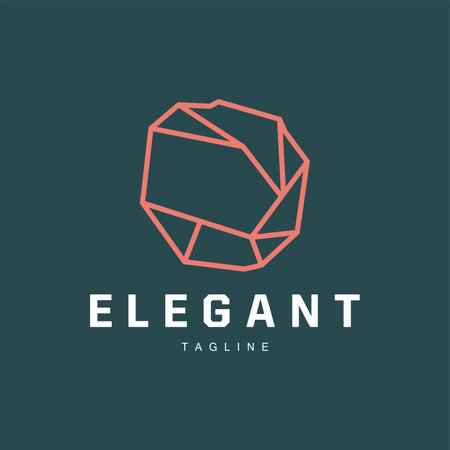 Gem Diamond Template Illustration Gemstone Logo Design Lineのイラスト素材