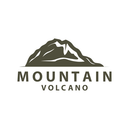 Volcano logo design inspiration natural scenery volcano eruption mountain elegant premiumのイラスト素材